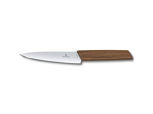 Кухонный универсальный нож Victorinox Swiss Modern Kitchen 15 см Орех (6.9010.15G)