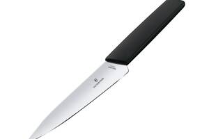 Кухонный универсальный нож Victorinox Swiss Modern Kitchen 15 см Черный (6.9013.15B)