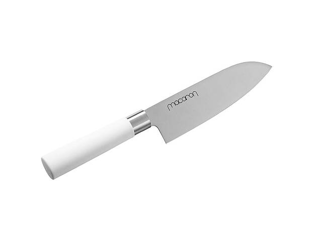 Кухонный японский нож Сантоку 170 мм Satake Macaron White (802-215)
