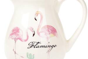 Кувшин 'Розовый Фламинго' 900мл, керамический