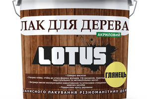 Лак акриловый для дерева LOTUS Прозрачный Глянцевый 10л