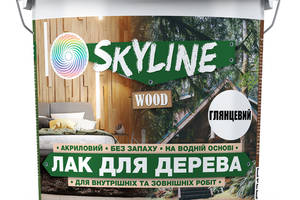 Лак для дерева акриловый Skyline Wood Прозрачный Глянцевый 3л