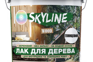 Лак для дерева акриловый Skyline Wood Прозрачный Глянцевый 10л