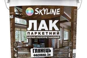 Лак для Пола Skyline Паркетный Акрил-полиуретановый Глянцевый 3 л