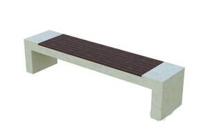 Лавка парковая Loft Bench Wood travertine 2 м