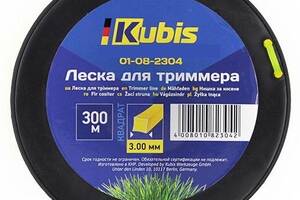 Леска для триммера 3.0 мм 300 м квадрат бухта Kubis 01-08-2304