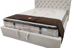 Кровать BNB Arizona Comfort 90 х 190 см Стразы С подъемным механизмом и нишей для белья Бежевый