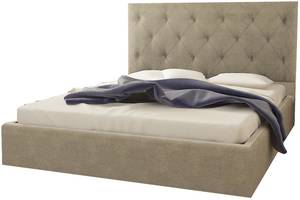 Ліжко BNB Leandra Premium 90 х 190 см Simple З додатковою металевою цільнозварною рамою Мокко