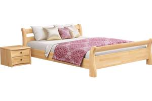 Ліжко дерев'яне Estella Діана 140х190 Бук натуральний Щит 2Л4