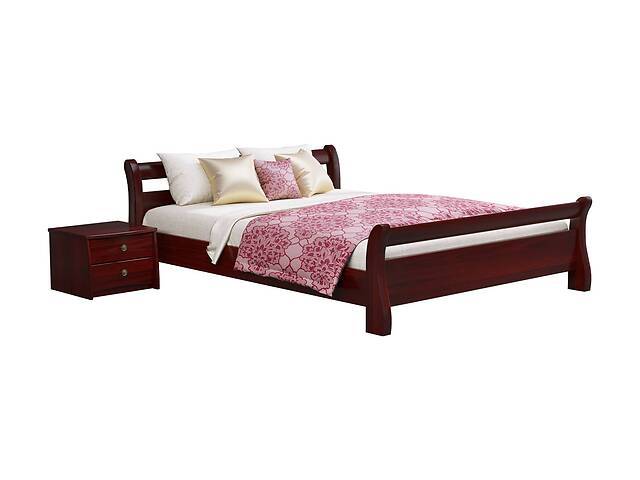 Ліжко дерев'яне Estella Діана 180х200 Червоне дерево Масив 2Л4