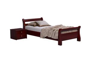 Ліжко дерев'яне Estella Діана 80х190 Червоне дерево Масив Л4