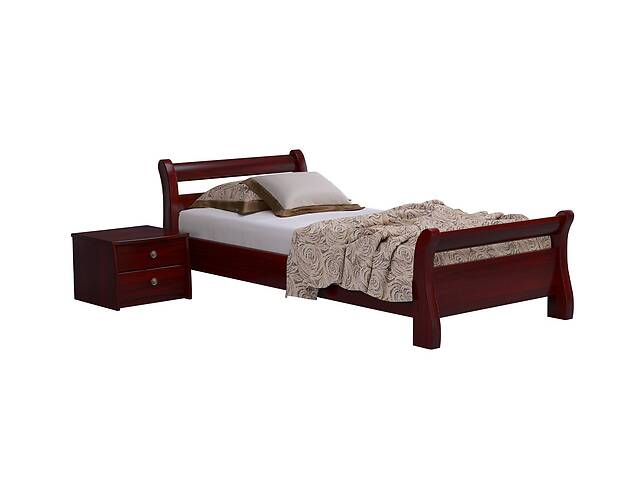 Ліжко дерев'яне Estella Діана 80х190 Червоне дерево Масив Л4
