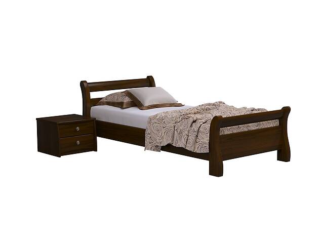 Кровать деревянная Estella Диана 80х190 Темный орех Массив Л4