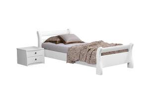 Ліжко дерев'яне Estella Діана 80х200 Білий Щит Л4