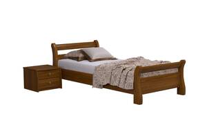 Ліжко дерев'яне Estella Діана 90х190 Світлий горіх Масив Л4