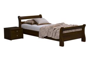 Кровать деревянная Estella Диана 90х190 Темный орех Щит Л4