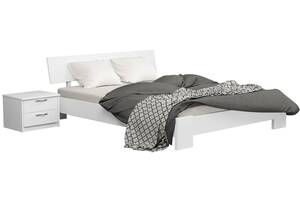 Ліжко дерев'яне Estella Титан 140х200 Білий Щит 2Л4