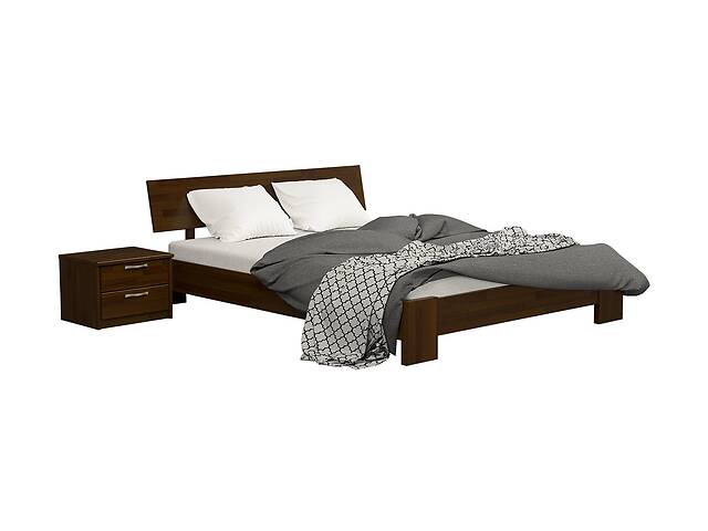 Ліжко дерев'яне Estella Титан 160х200 Темний горіх Щит 2Л4