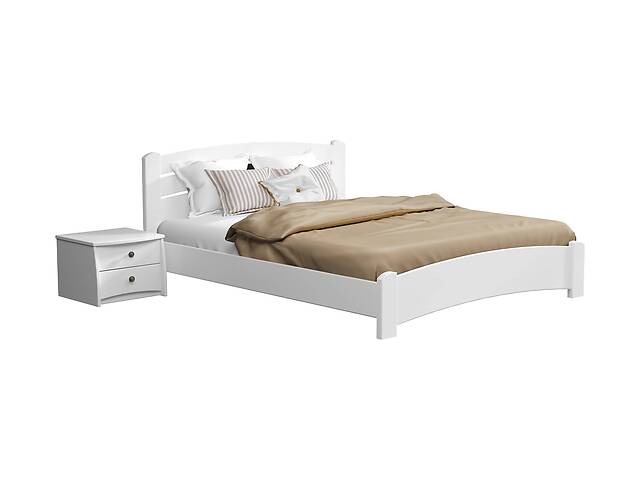 Ліжко дерев'яне Estella Венеція Люкс 120х200 Білий Щит 2Л4