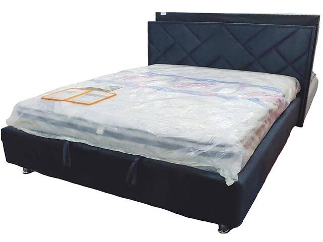 Кровать двуспальная BNB Dracar Comfort 160 x 190 см Allure С подъемным механизмом и нишей для белья Синий
