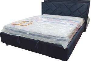 Кровать двуспальная BNB Dracar Premium 160 х 190 см Allure С дополнительной цельносварной рамой Синий