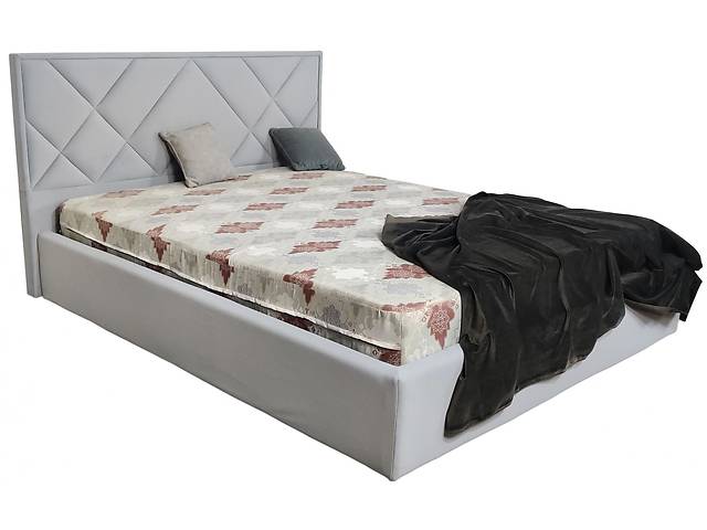 Кровать двуспальная BNB Dracar Premium 160 х 190 см Simple С дополнительной цельносварной рамой Серый
