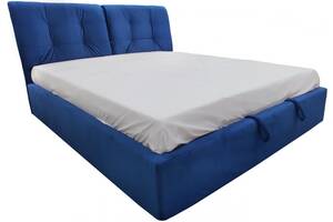 Ліжко двоспальне BNB Gold Comfort 140 х 190 см Simple З підйомним механізмом та нішою для білизни Синій
