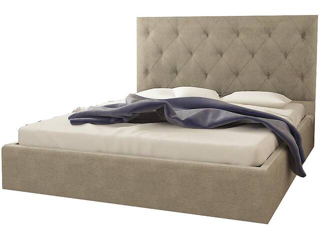 Кровать двуспальная BNB Leandra Comfort 140 х 190 см Simple С подъемным механизмом и нишей для белья Мокко