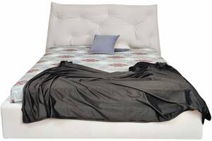 Ліжко двоспальне BNB Mayflower Premium 140 х 190 см Simple З додатковою металевою цільнозварною рамою Бежевий