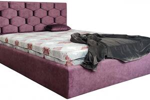 Кровать двуспальная BNB Octavius Comfort 140 х 190 см Simple С подъемным механизмом и нишей для белья Фиолетовый