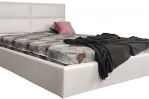 Кровать двуспальная BNB Santa Maria Comfort 160 x 190 см С подъемным механизмом и нишей для белья Экокожа Белый