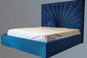 Кровать двуспальная BNB Sunrise Premium 160 х 190 см Simple С дополнительной цельносварной рамой Синий