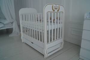 Ліжко дитяче Baby Comfort Royal з шухлядою біле