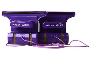 Магнітна щітка SUNROZ Windows Wizard для миття вікон з двох сторін одночасно Фіолетовий (SUN4939)