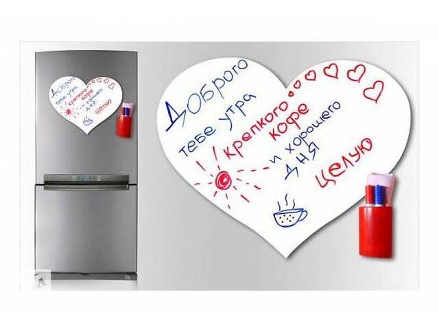 Магнитная доска для мела Big Love Magnetic Board 48 х 43 см Белый (NJd98)