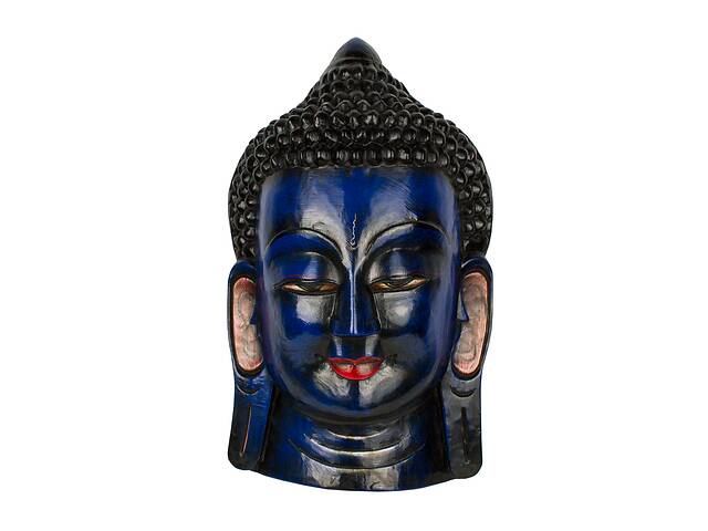 Маска Ручна Робота Непальська Будда Медицини 48х29х14,5 см Синій (25280)