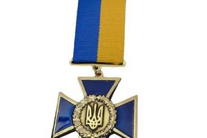 Медаль с документом Collection Крест патриота Украины 45 мм Разноцветный (hub_go12ua)