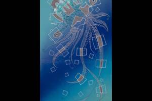 Металлокерамический дизайн-обогреватель UDEN-700 'Морська медуза'