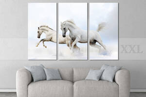 Модульная картина Poster-land Белые Лошади Art-129_XXL