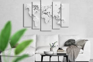 Модульная картина Poster-land Карта мира Art-352_5 (80х118см)