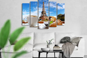 Модульная картина Poster-land Завтрак в Париже Art-306_5 (80х118см)