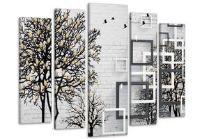 Модульная картина Poster-land в гостиную/спальню Абстракция Деревья Art-429_5 (80х118см) Poster-land