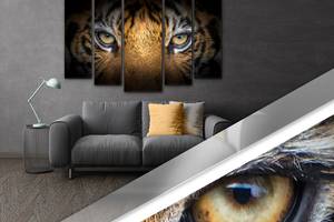 Модульная картина Poster-land в гостиную/спальню Глаза тигра Art-367_5 (80х118см) Poster-land