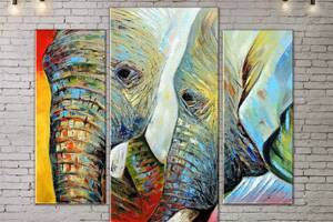 Модульная картина ArtStar Слоны ADA0077 размер 55 х 70 см