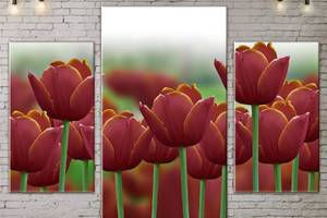 Модульная картина ArtStar цветы Тюльпаны ADFL0073 размер 120 х 180 см