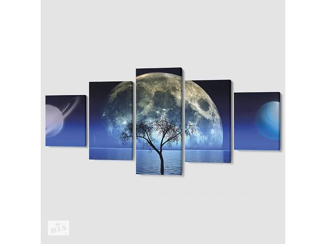 Модульная картина Большая Луна Malevich Store 162x80 см (MK53632)