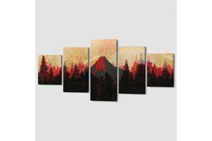 Модульная картина Большой вулкан Malevich Store 162x80 см (MK53634)