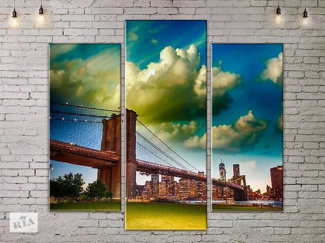 Модульная картина Бруклинский мост ADG0243 размер 95 х 120 см