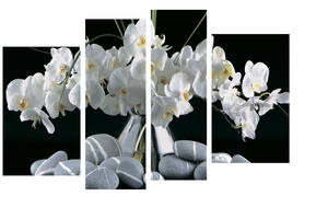 Модульная картина Декор Карпаты 110х70 см Белые Орхидеи (M4-K797)