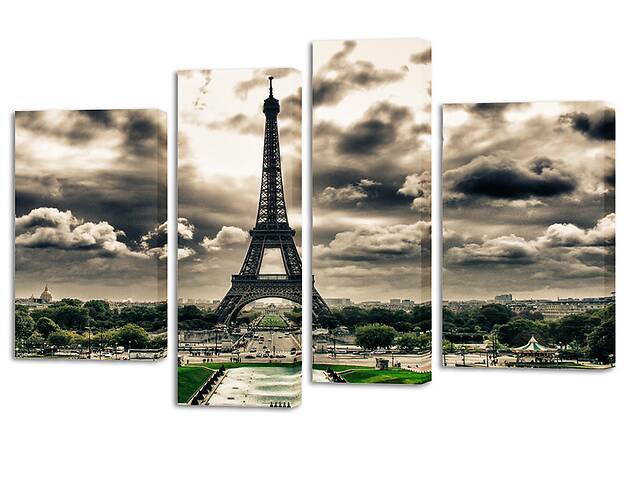 Модульная картина Декор Карпаты 110х70 см Париж (M4-g110)
